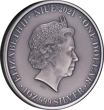 2021 Niue Kangaroo 1oz Silver Antiqued Coin