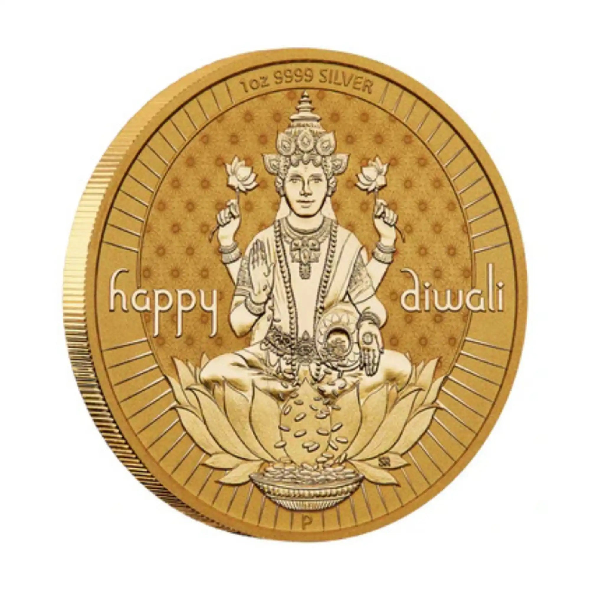 2022-24 Perth Mint Happy Diwali 1oz Silver Gilded 3 Coin Collection