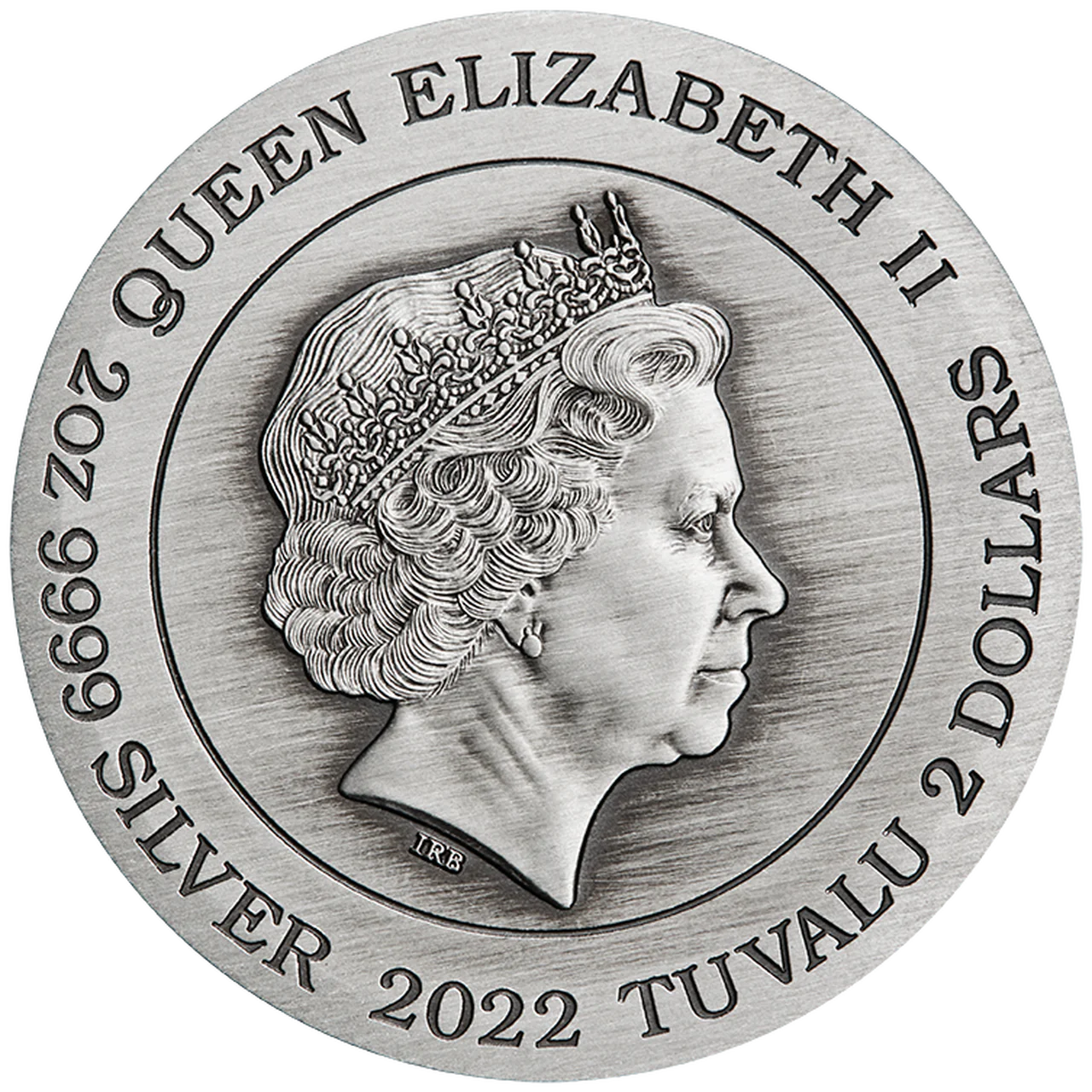 2022 Perth Mint White Tiger 2oz Silver Antiqued Coloured Coin