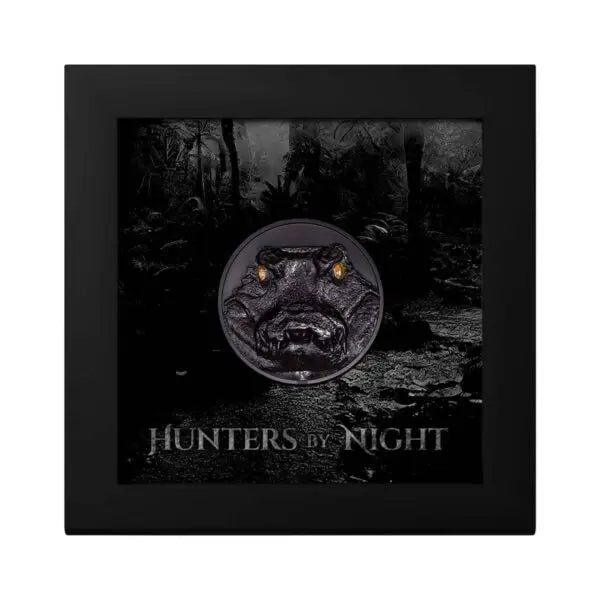 2023 $10 Caiman – Hunters by Night 2oz Black Proof Coin