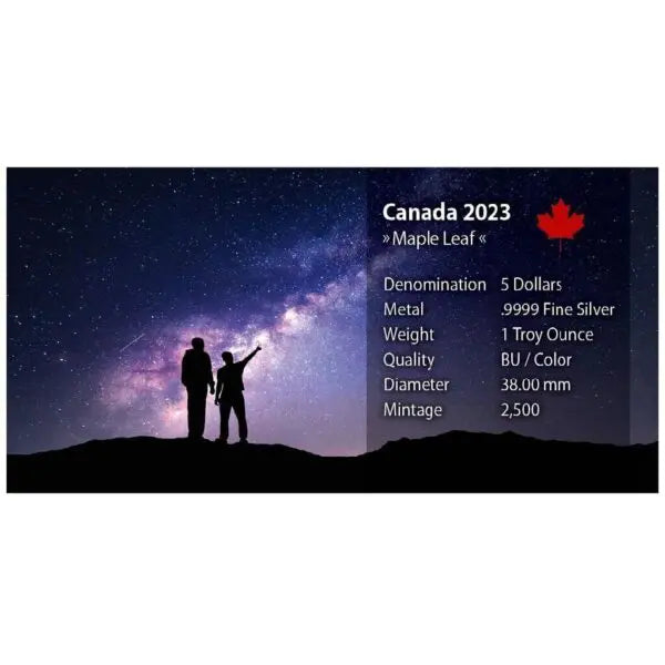 2023 Canada Maple Leaf Universe Big Bang 1oz Silver Coin