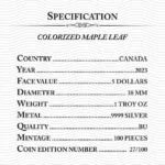 2023 Zodiac Rose of the Wind Star Compass 1oz Silver Maple Leaf Coin