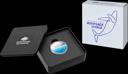 2023 RAM Humpback Whale 1oz Silvered Coloured Proof Coin