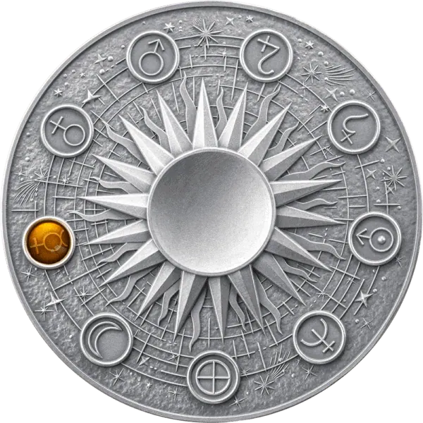 2024 Ghana Solar System Mercury 2oz Silver Proof Coloured Spherical Coin