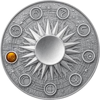 2024 Ghana Solar System Mercury 2oz Silver Proof Coloured Spherical Coin
