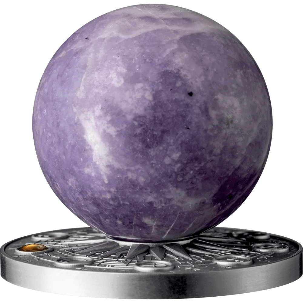 2024 Ghana Solar System Mercury 2oz Silver Proof Coloured Spherical Coin