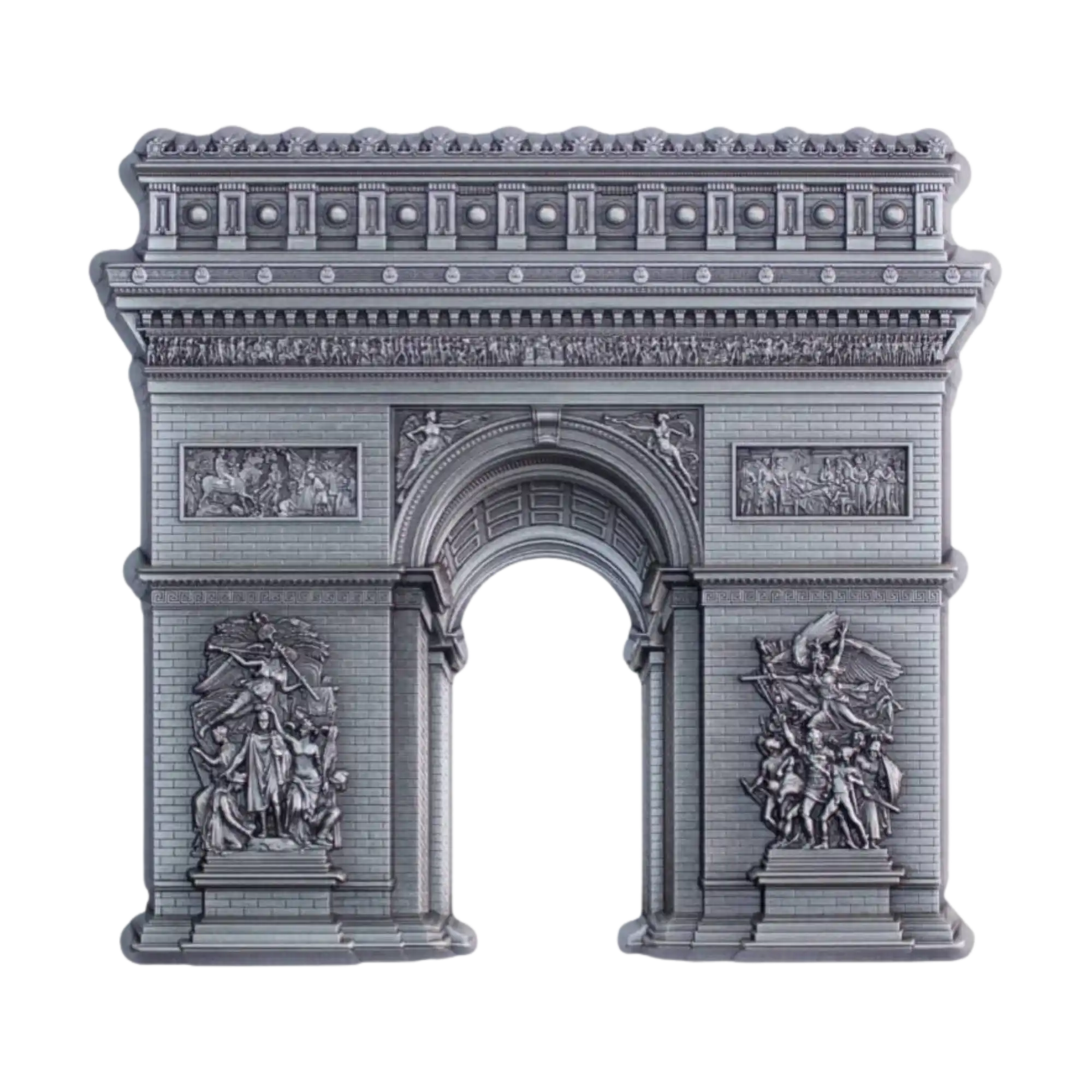🏛️ 2024 KOMSCO Triumphal Arch 2oz Silver Antiqued Ultra HR Stacker