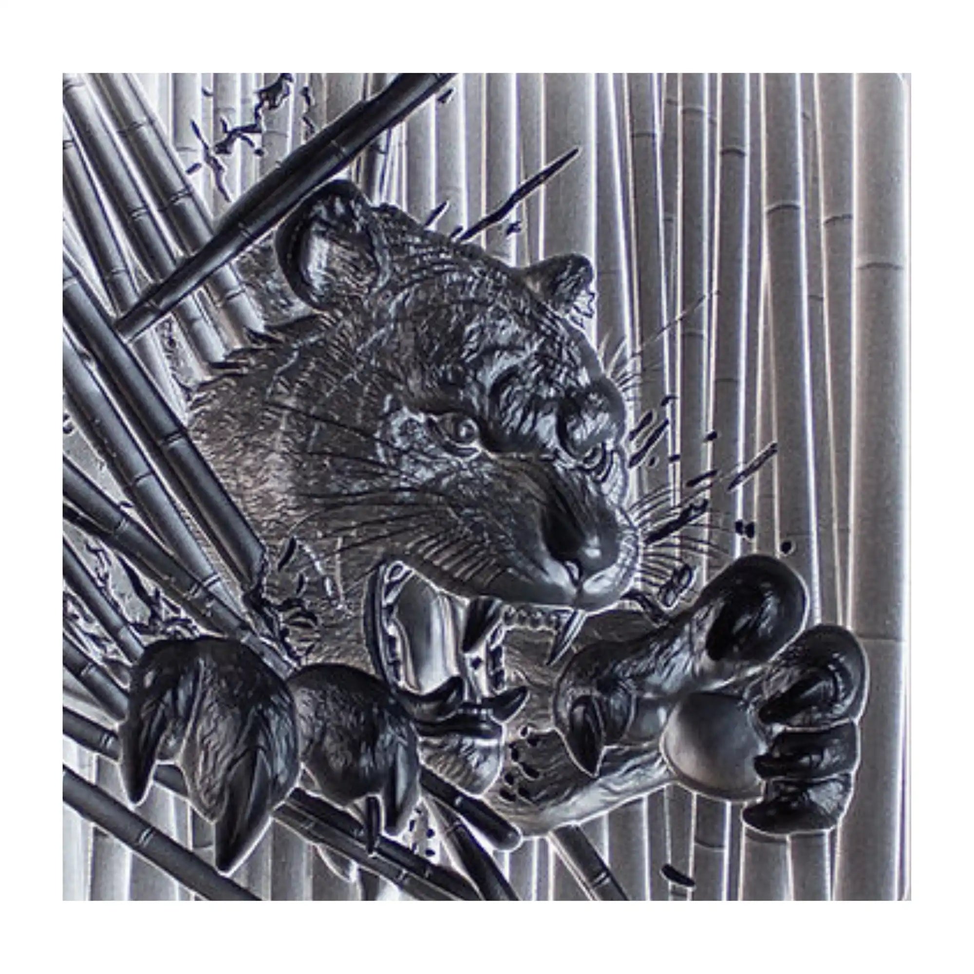 🐅 2024 KOMSCO Furious Beasts Tiger 2oz Silver Antiqued Stacker