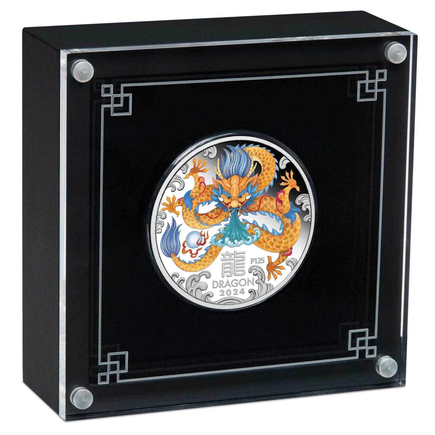 2024 Perth Mint Lunar Dragon 1oz Silver Proof Coloured Coin