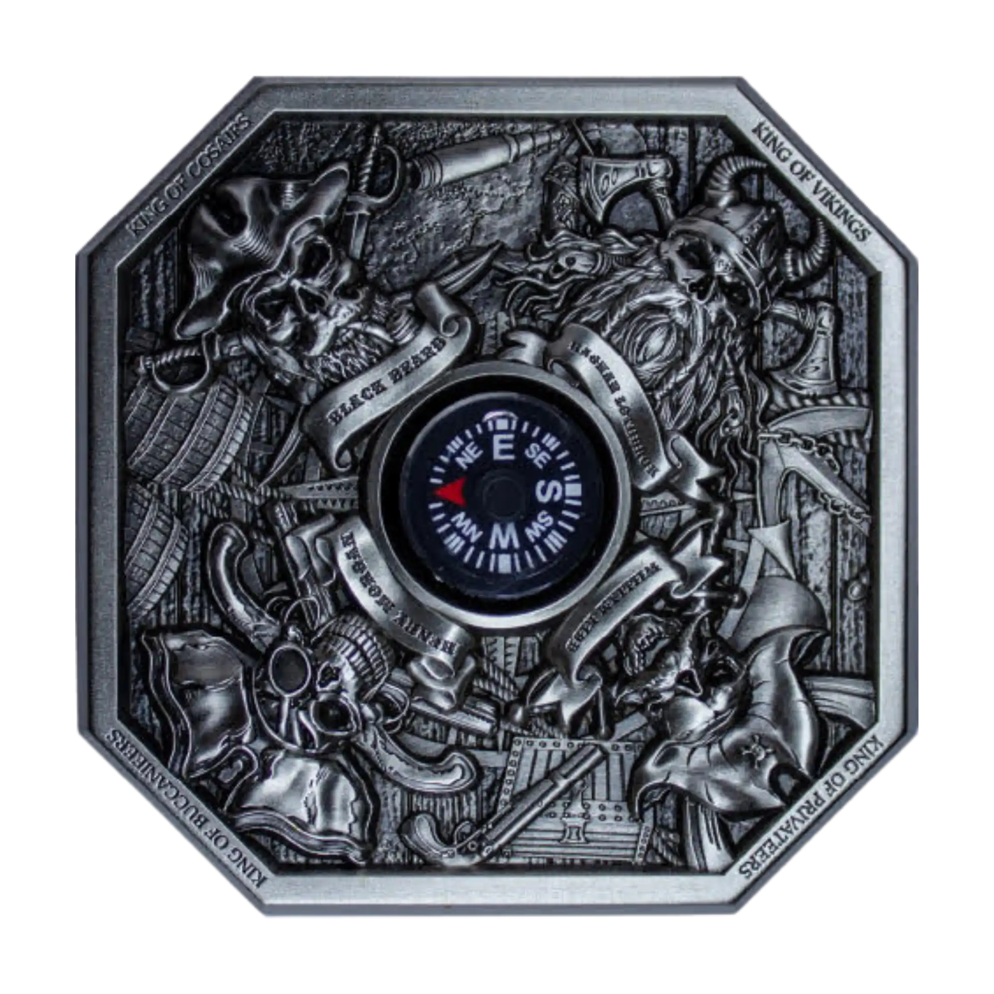 🏴‍☠️ 2024 KOMSCO Kings of Pirates 2oz Silver Antiqued Ultra HR Stacker