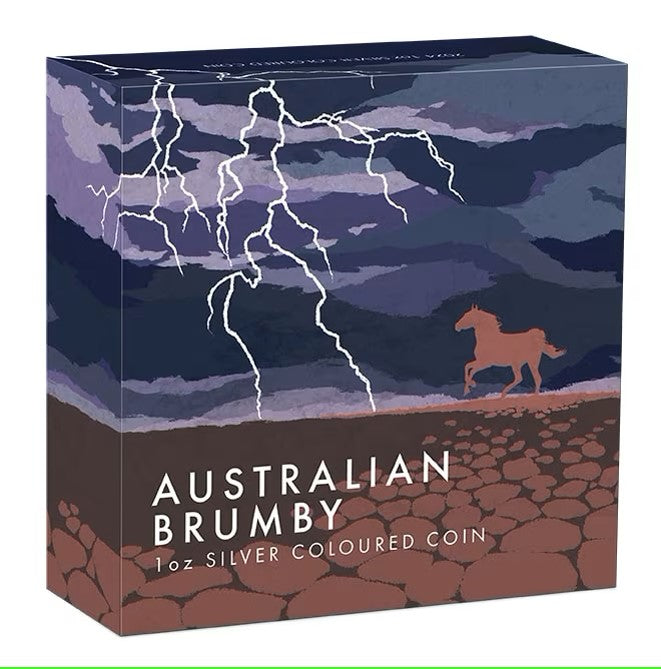 2024 Perth Mint Brumby 1oz Silver Coloured Coin