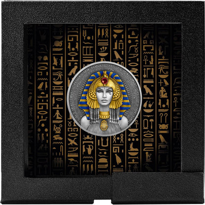 2025 Niue Cleopatra 2oz Silver Antiqued Gold-Plated Coloured Coin