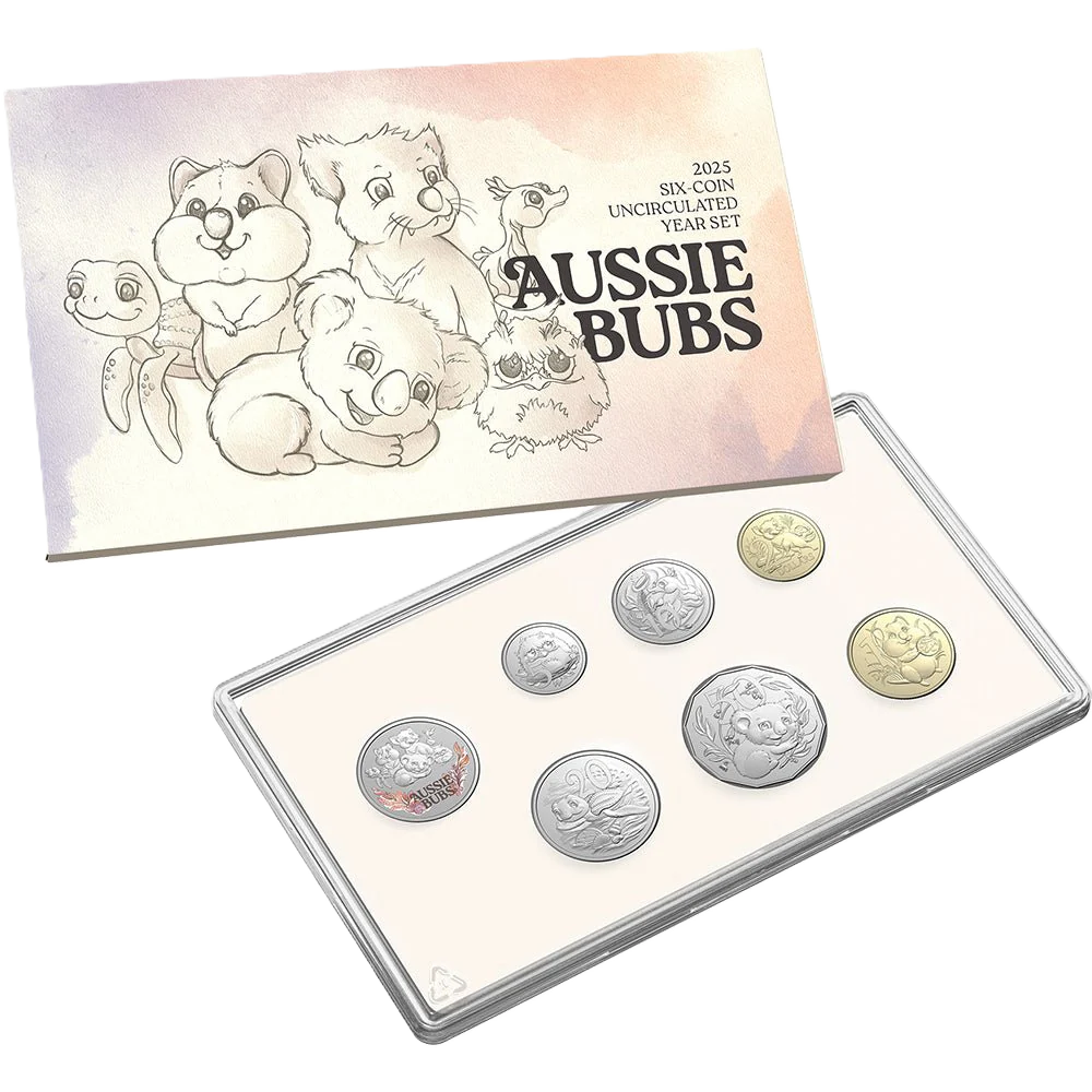2025 Royal Australian Mint Aussie Bubs Baby Animals Six-Coin Uncirculated Coin Set