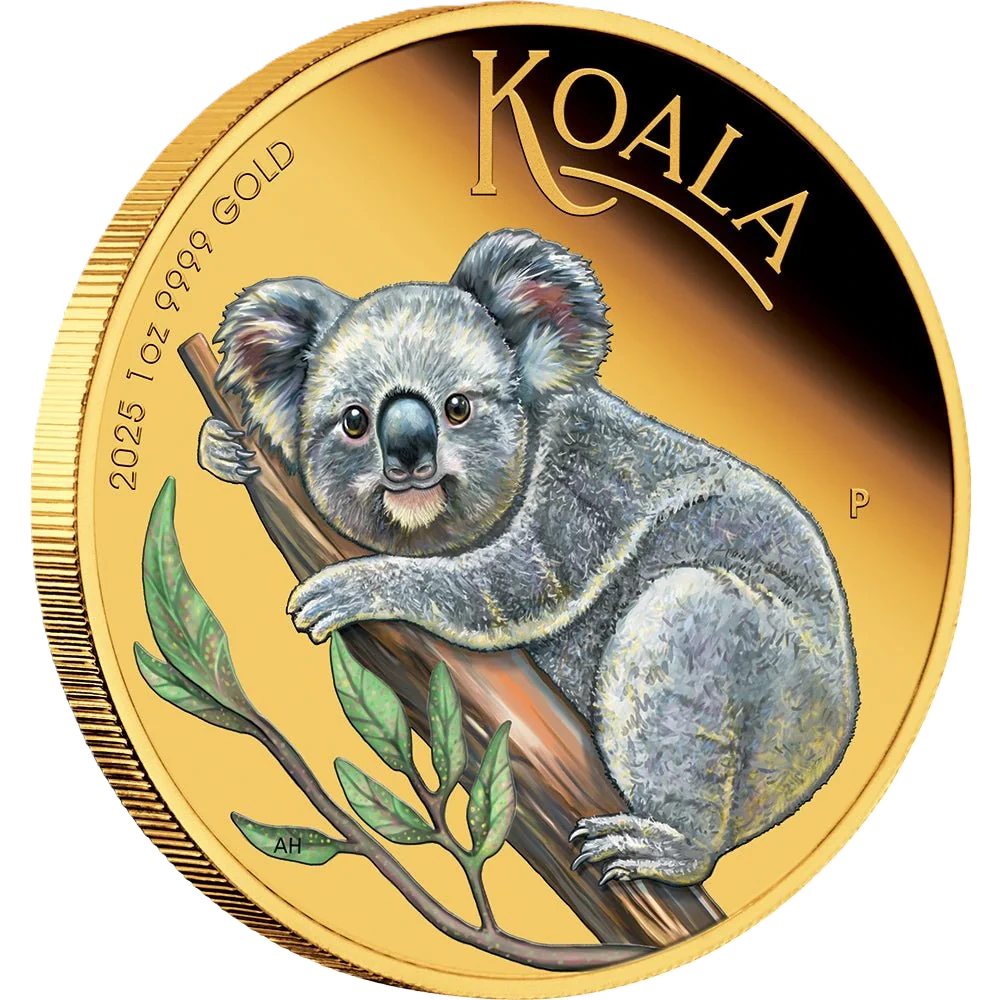2025 Perth Mint Koala 1oz Gold Coloured Proof Coin
