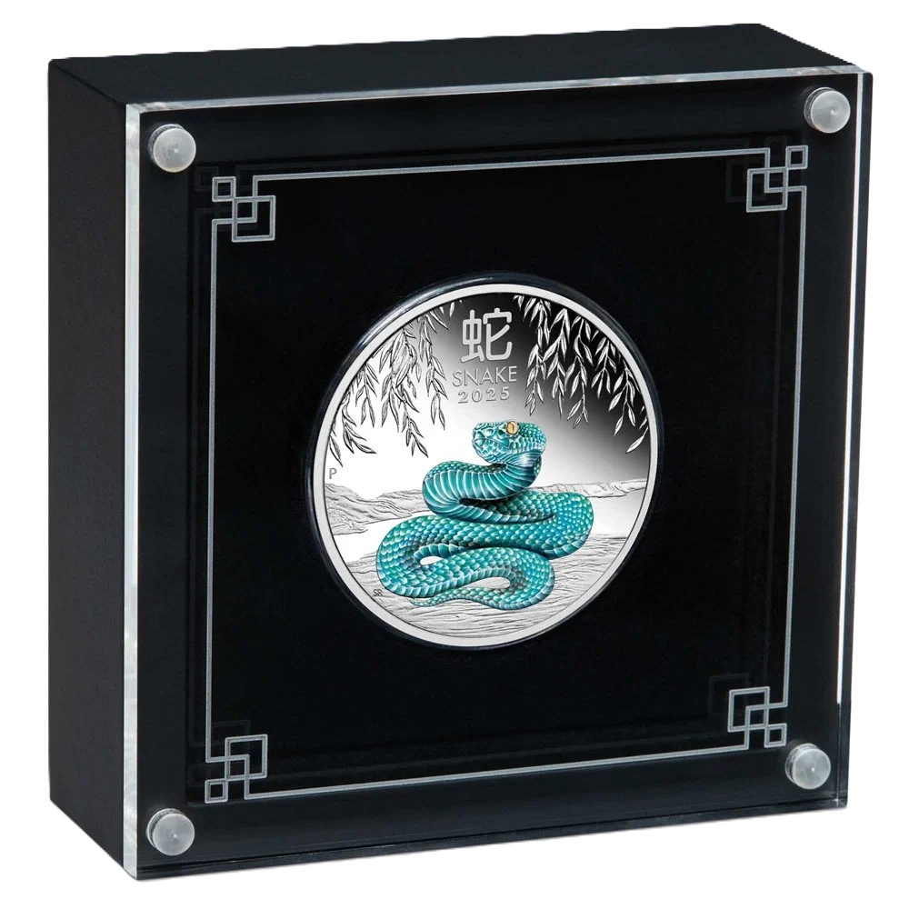 2025 Perth Mint Lunar III Snake 1/2oz Silver Coloured Coin