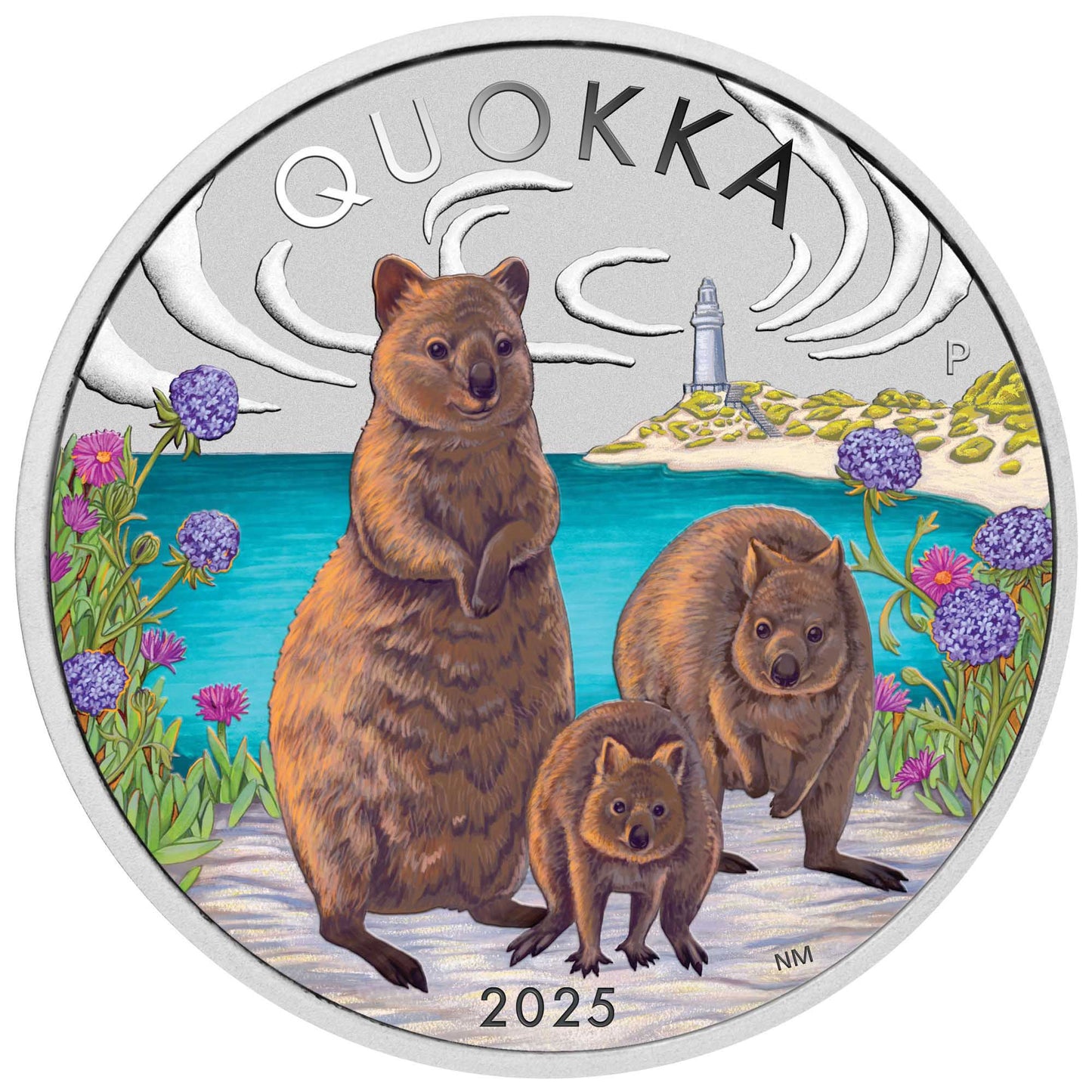 2025 Australian Quokka 1oz Silver Coloured Coin