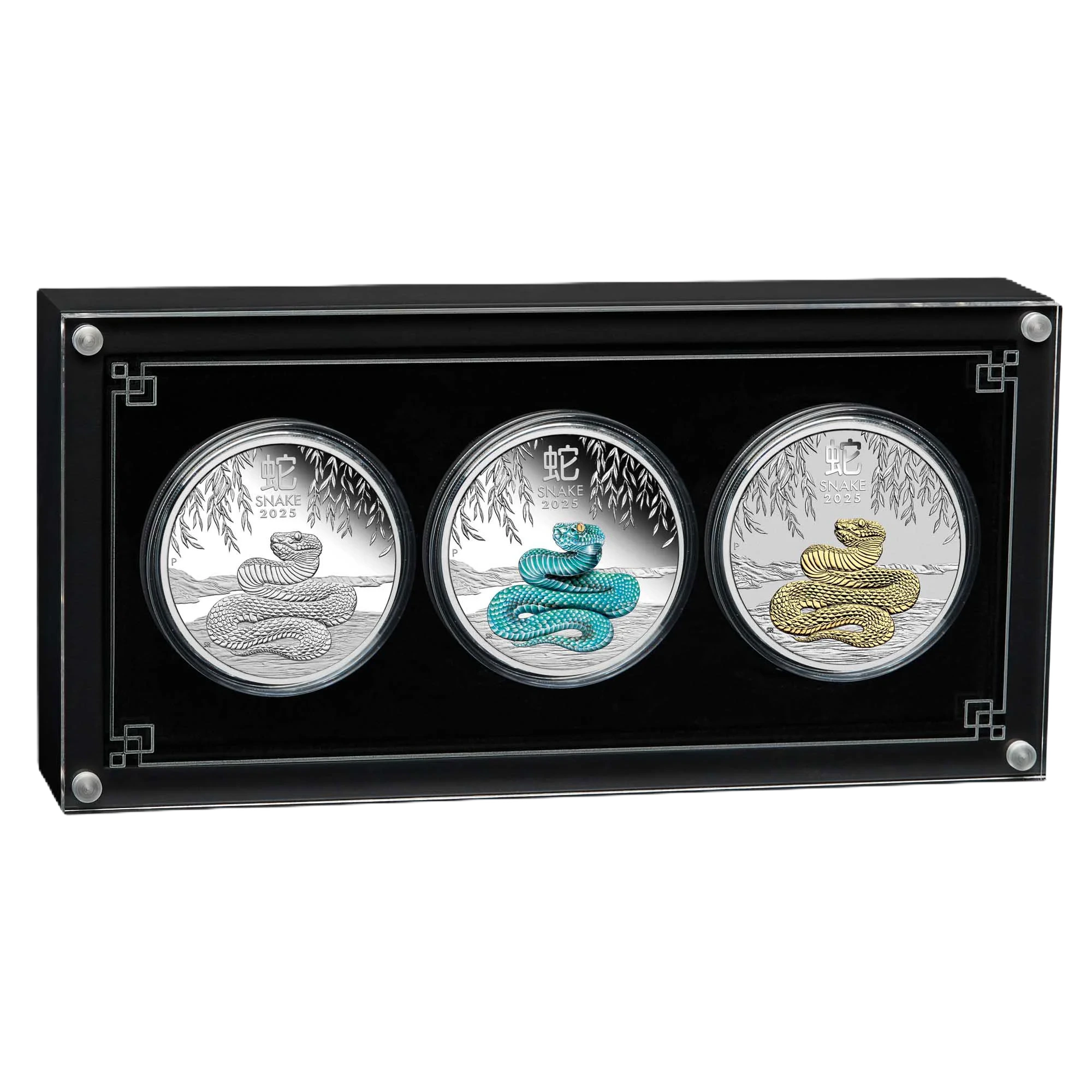 2025 Perth Mint Lunar Snake 1oz Silver Trio Set