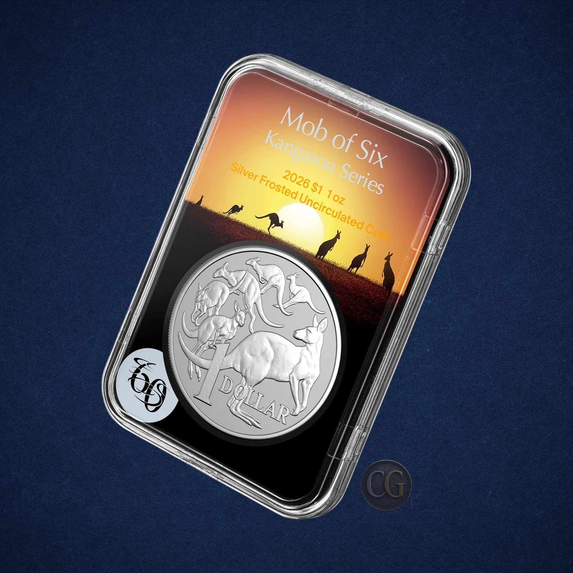 2026 RAM Mob Of Six Roos 1oz Silver Frosted UNC Coin