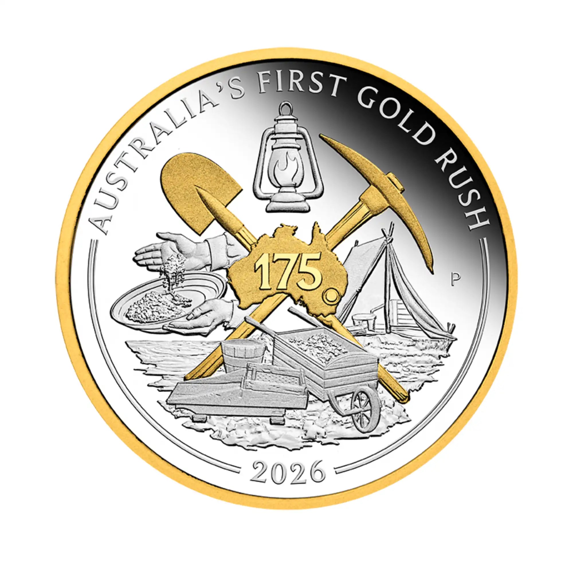 2026 Perth Mint Gold Rush 1oz Silver Gilded Proof Coin