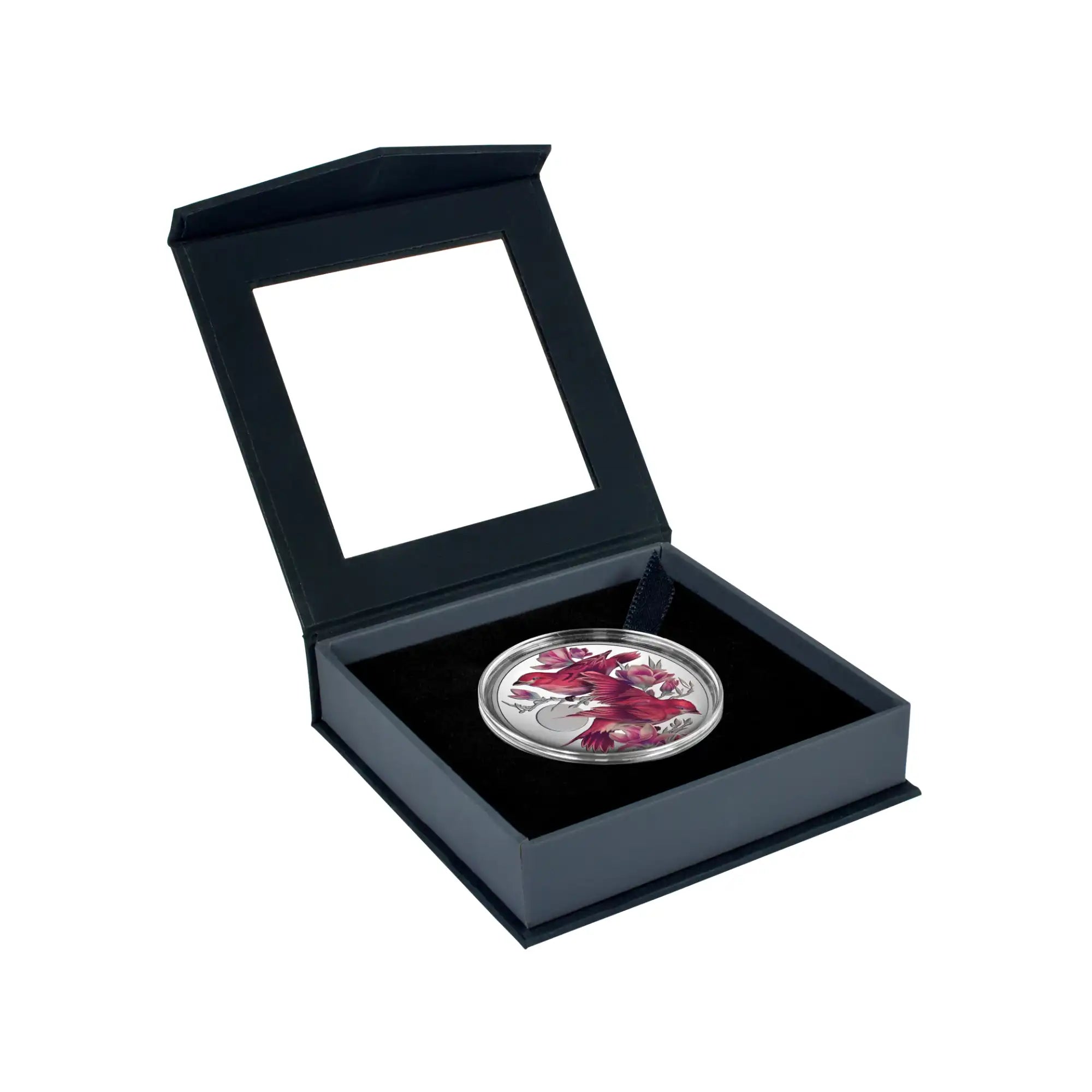 2026 Niue Birds of Beauty Purple Finch & Magnolias 1 oz Silver Proof Coin