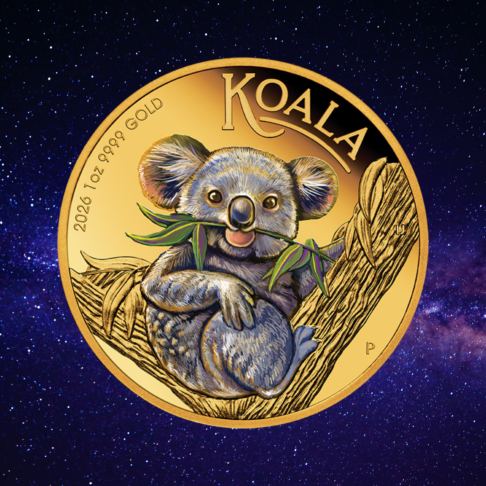2026 Perth Mint Koala 1oz Gold Proof Coloured Coin