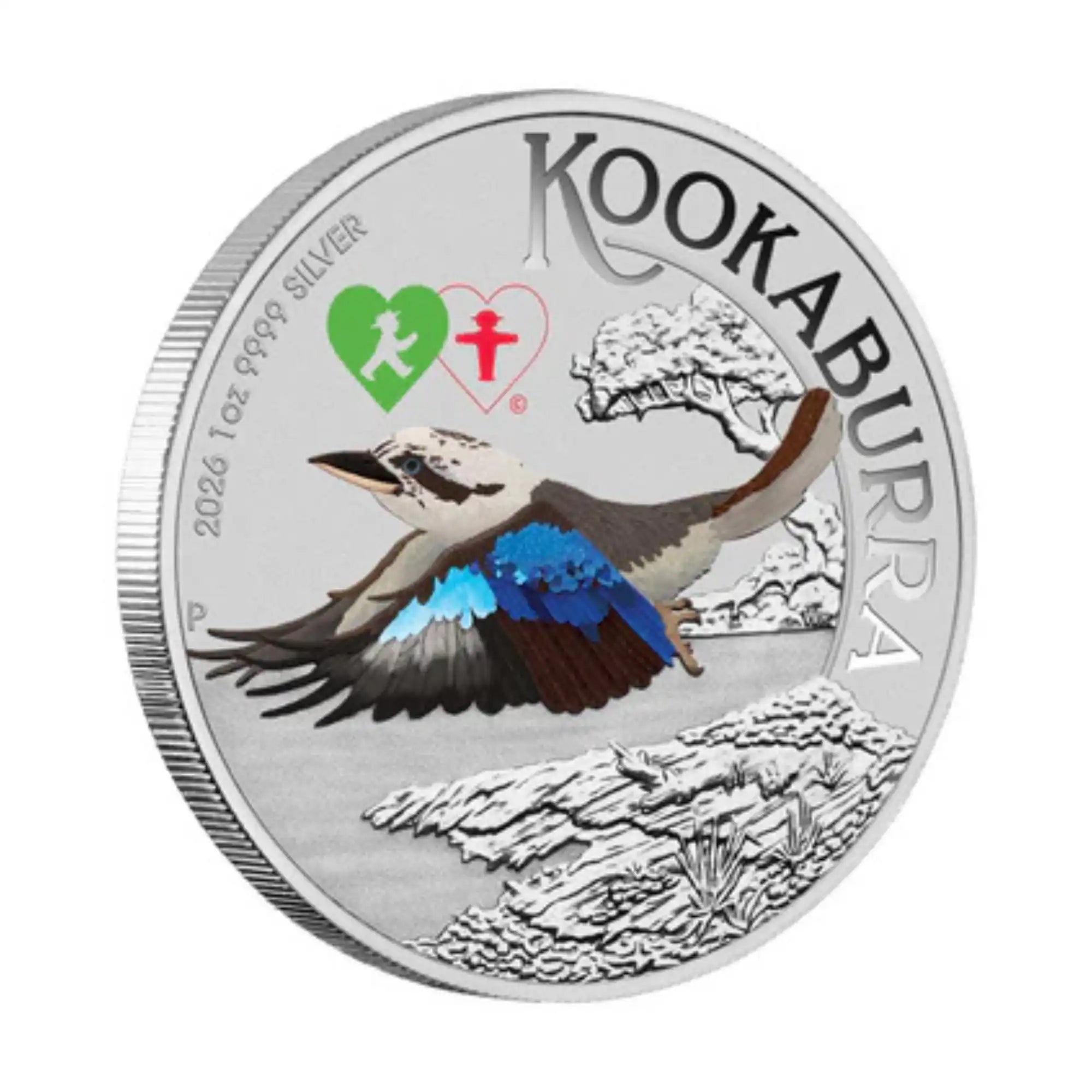 2026 Perth Mint Kookaburra 1oz Silver Coloured Coin