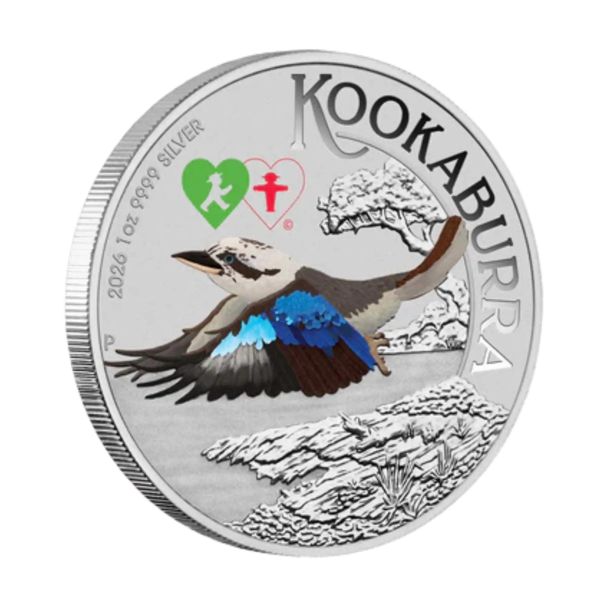 2026 Perth Mint Kookaburra 1oz Silver Coloured Coin