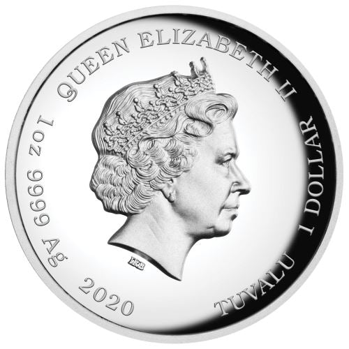 2020 Perth Mint  James Bond  Gun Logo 1oz Silver Proof HR Coin