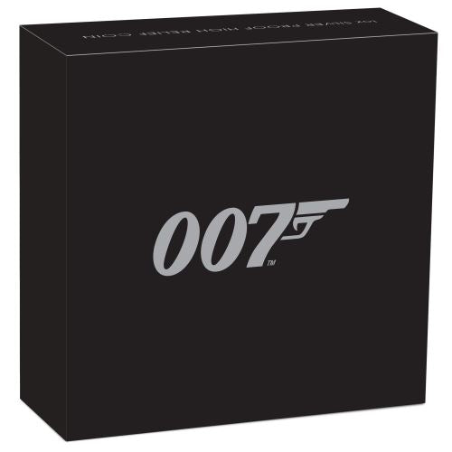 2020 Perth Mint  James Bond  Gun Logo 1oz Silver Proof HR Coin
