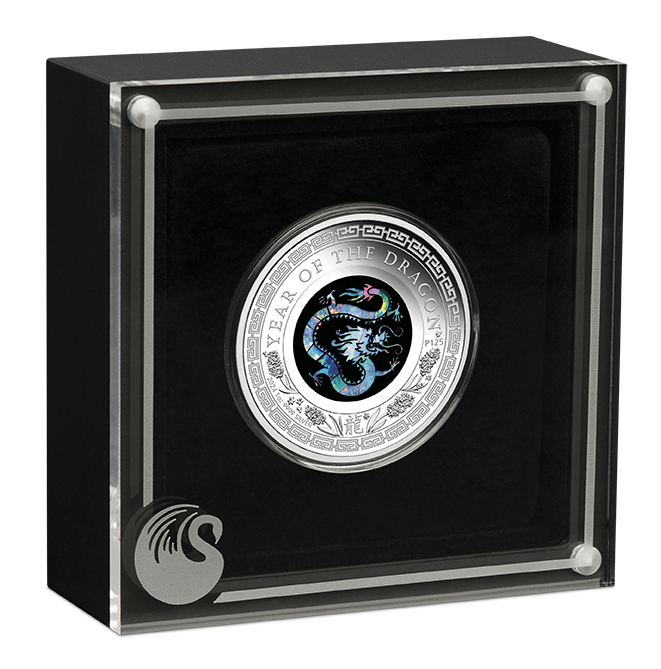 2024 Perth Mint Opal Lunar Dragon Silver Proof Coin