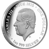 2025 NIUE COLOURS OF AUSTRALIA EVERGREEN RAINFORESTS 1OZ SILVER PROOF COIN