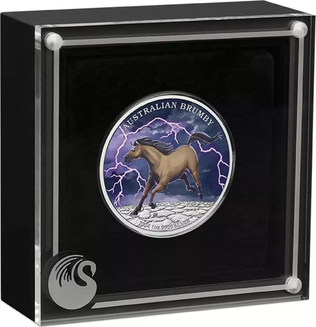 2024 Perth Mint Brumby 1oz Silver Coloured Coin