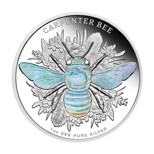2026 Niue Native Bees Carpenter Bee 1oz Silver Proof Hologram Coin