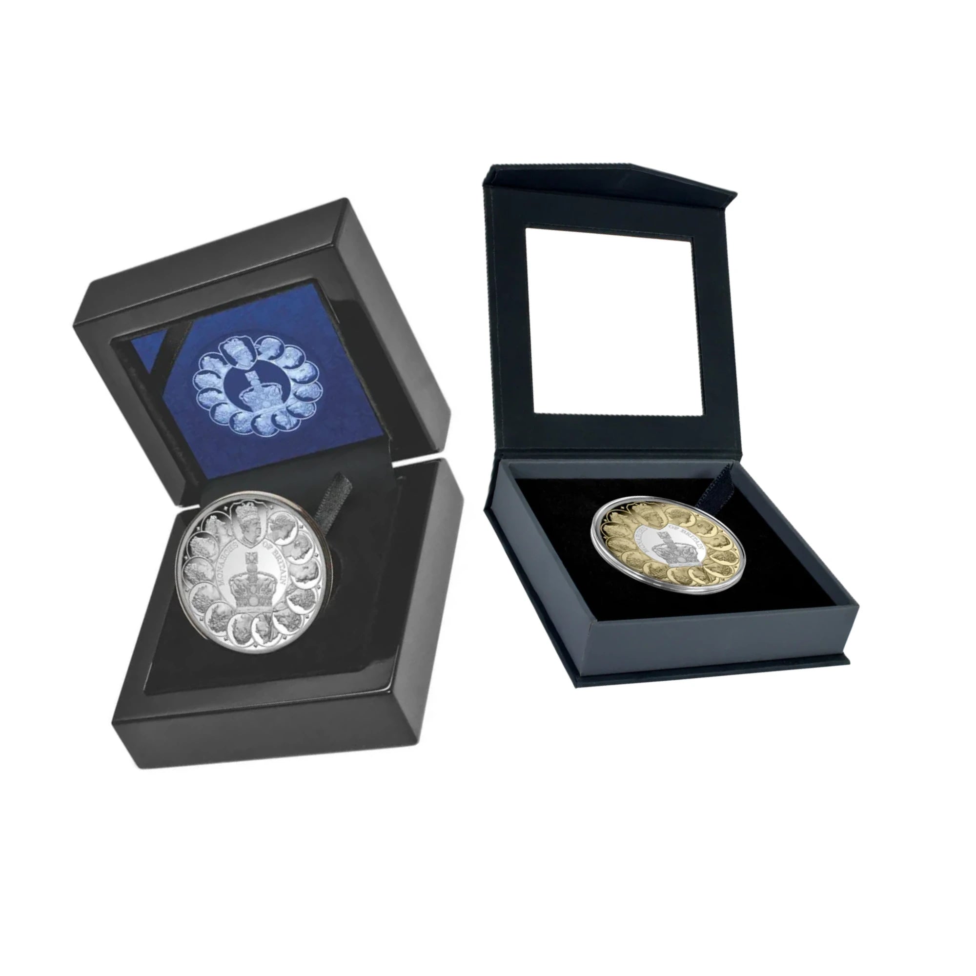 2025 Niue Monarchs of Britain 1oz Silver Proof Gilded 2 Coin Collection