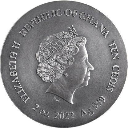 2022 Eagle Wildlife in the Moonlight 2oz Silver Gilded Coin