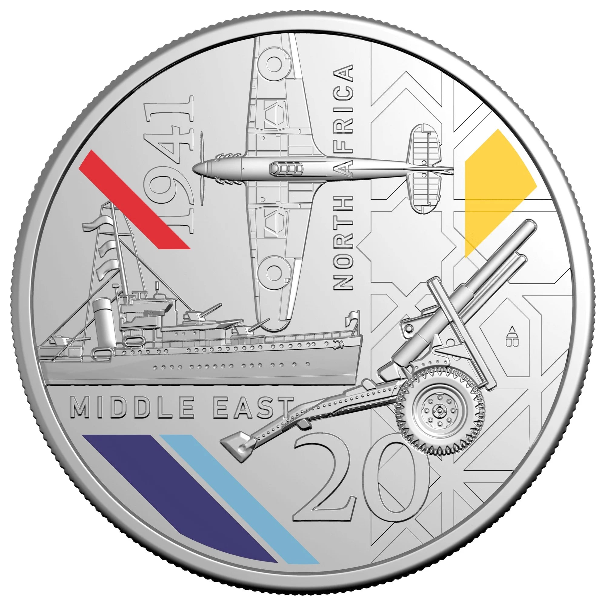 2026 RAM North Africa & Middle East 1941 20c  UNC Coloured  Coin