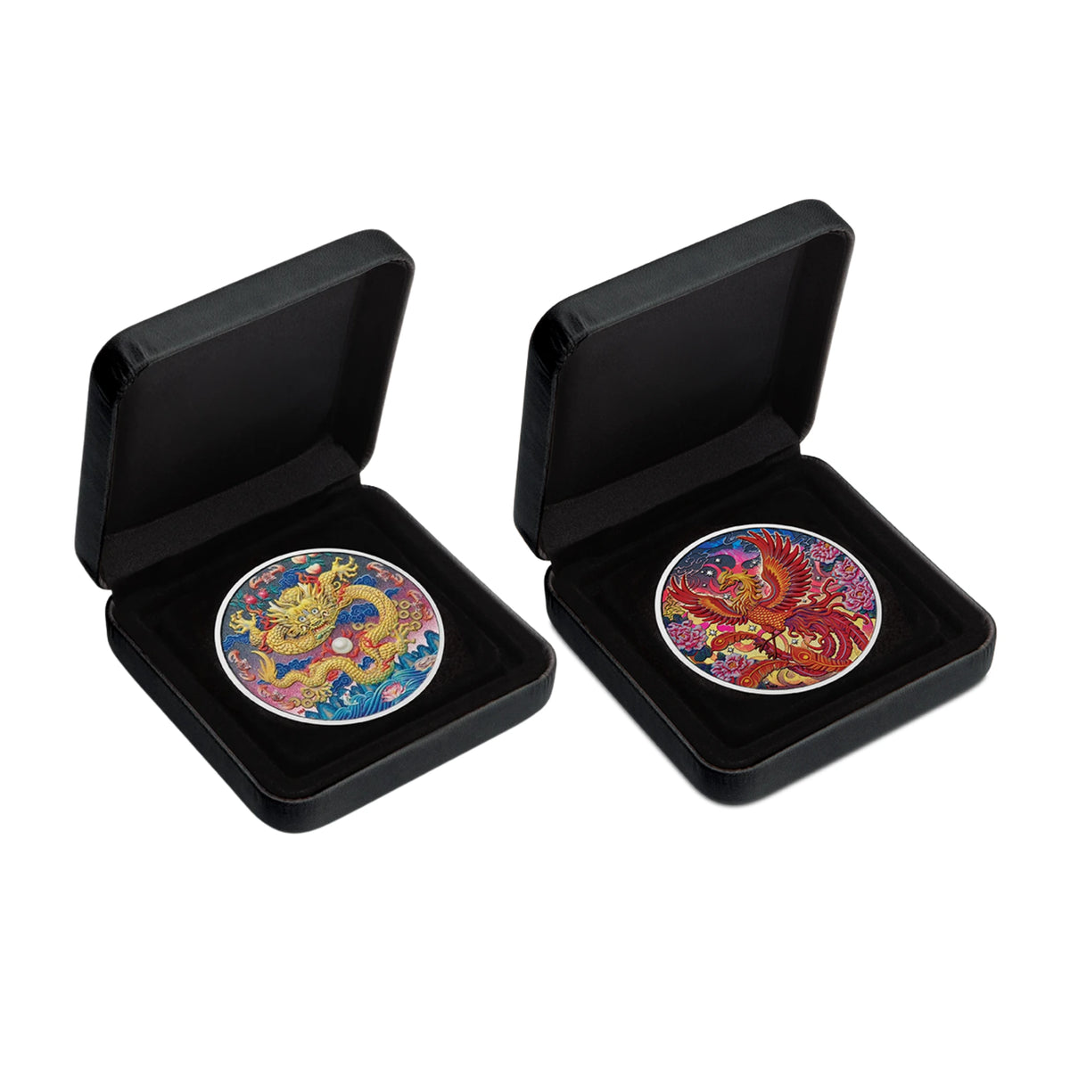 2025–2026 Golden Dragon & Vermilion Phoenix 3oz Silver 2 Coin Collection