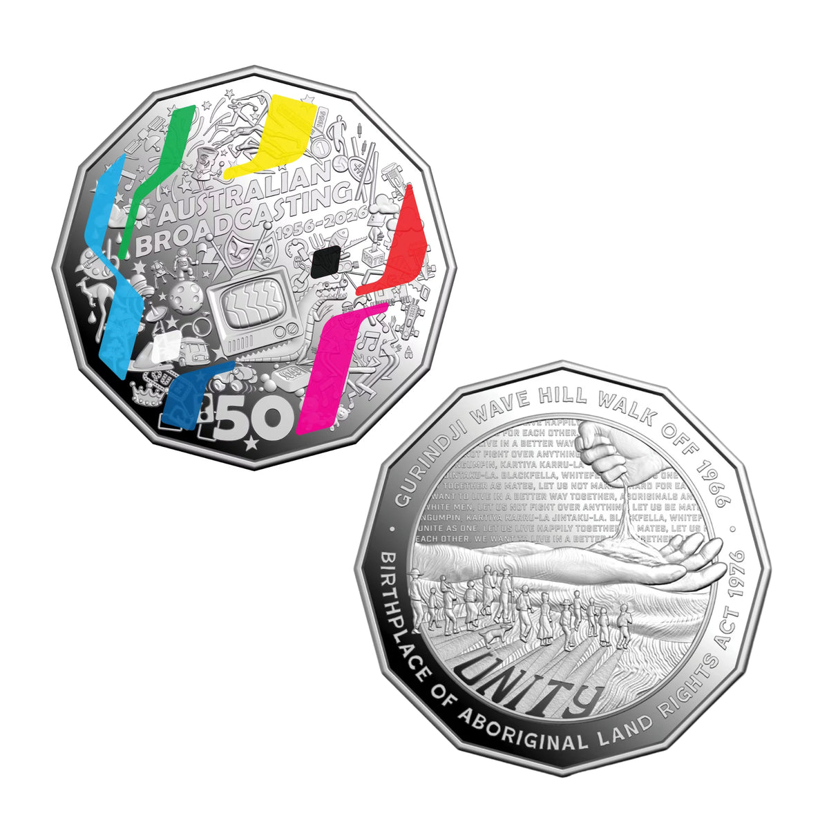 2026 RAM TV Broadcast & Unity Wave 50c Silver Proof 2-Coin Collection