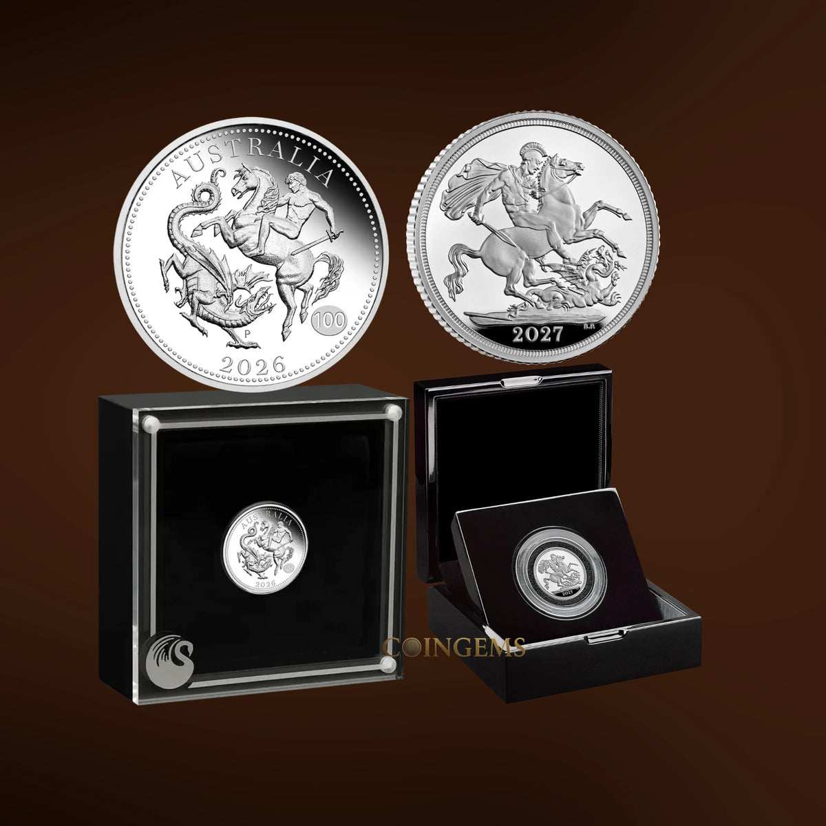 2026–2027 Perth Mint & Royal Mint Sovereign Silver Proof 2 Coin Collection