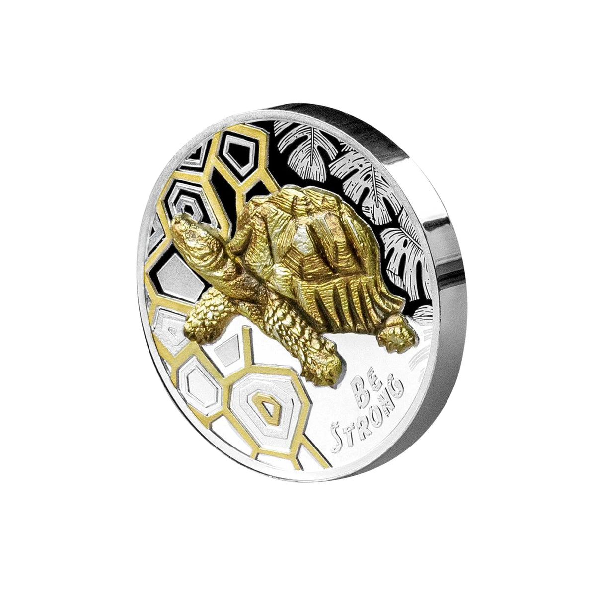 2022 Cameroon Be Strong Turtle 1oz Silver HR Proof Coin