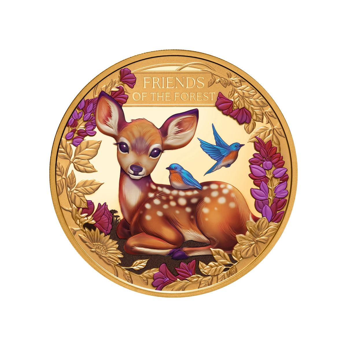 2026 Niue Friends of the Forest Fawn 1oz Gold Proof Coloured Coin