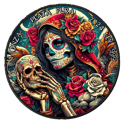 2024 Mexico Libertad Día de los Muertos VI Day of the Dead 1oz silver coin