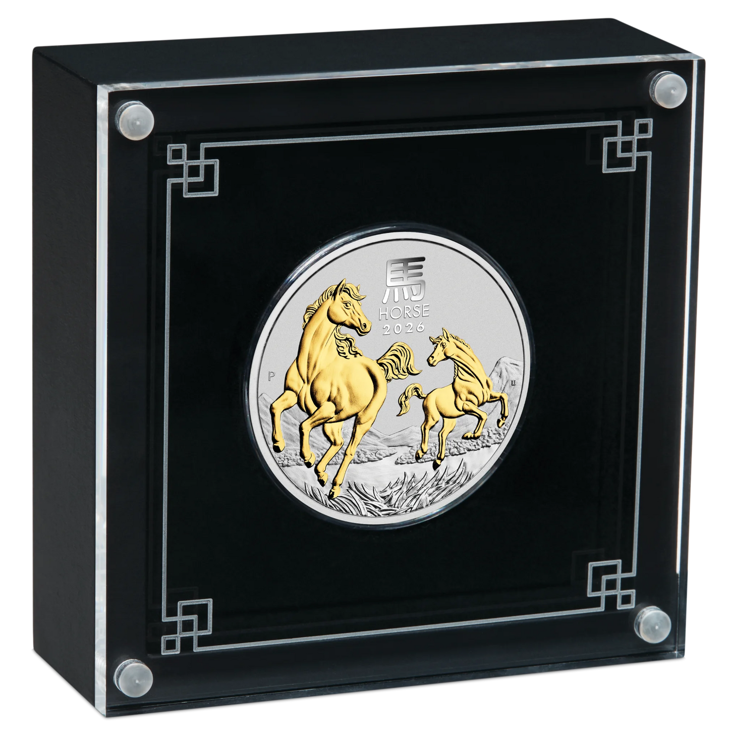 2026 PerthMint Year of the Horse 🐎  – 1oz Silver Gilded Coin