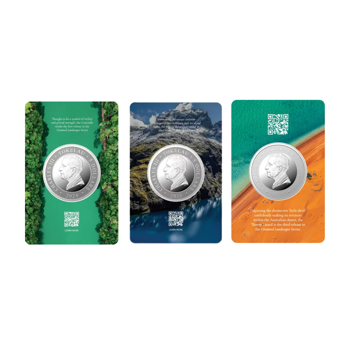 ABC Landscapes Thorny, Kiwi & Crocodile 1oz Silver Coin Collection