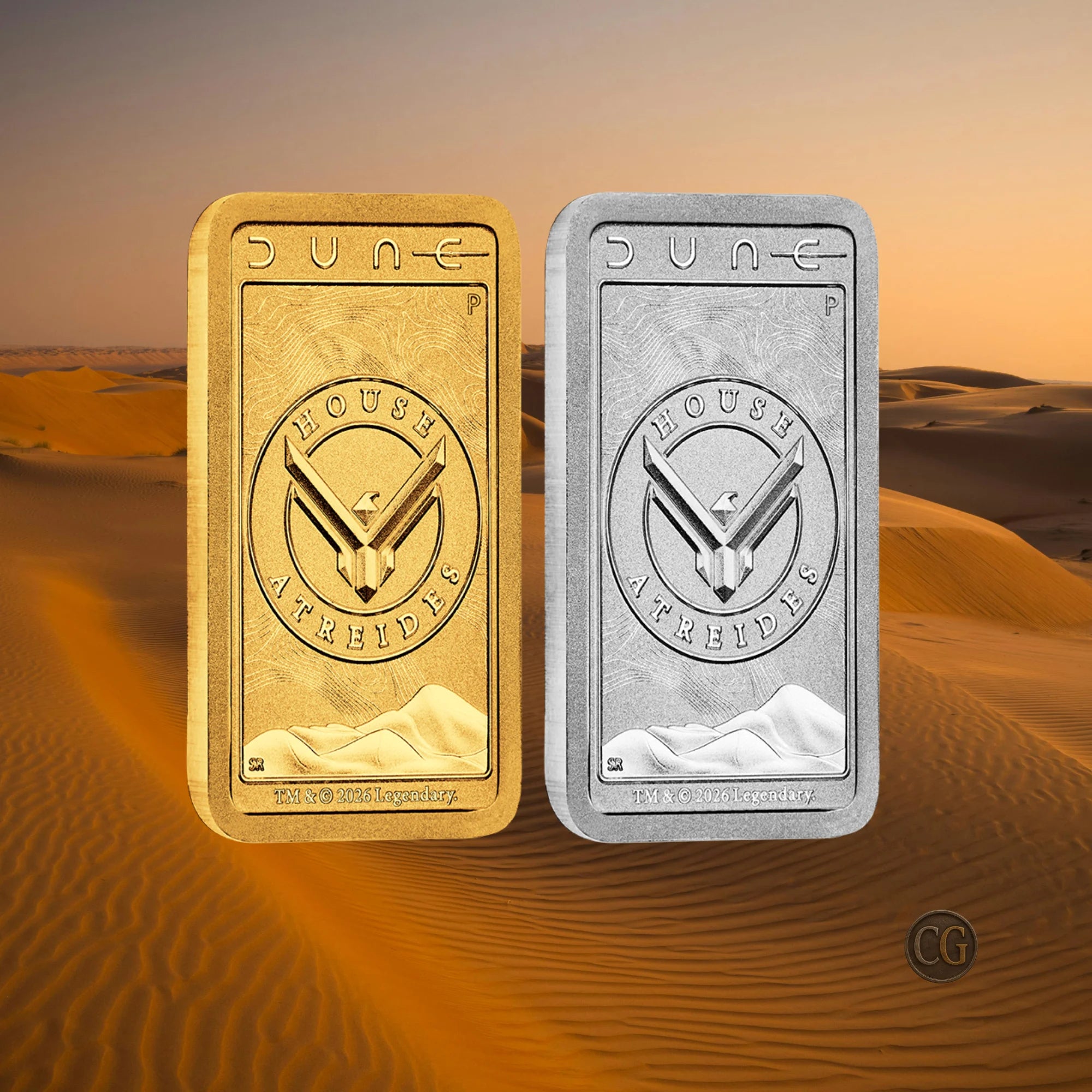2026 Perth Mint Dune Atreides Gold & Silver 2 Bar Collection