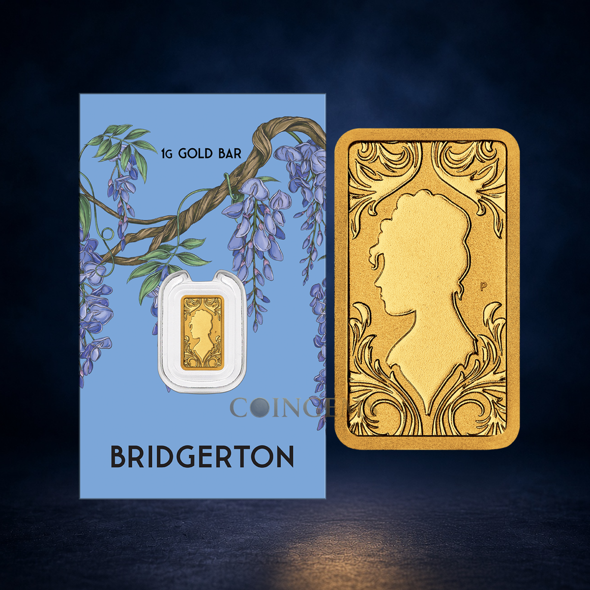 2026 Perth Mint Bridgerton 1g Gold Minted Bar in Card