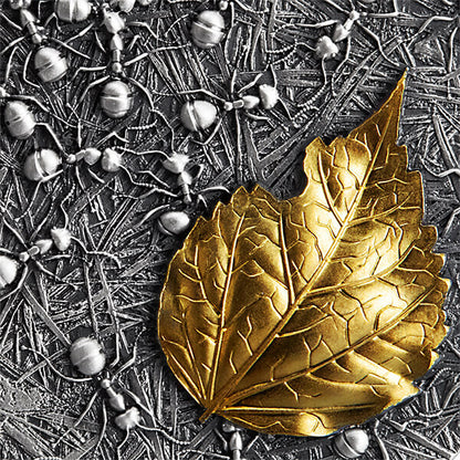 2022 Ghana Busy Ants 2oz Silver Antique Finish Coin