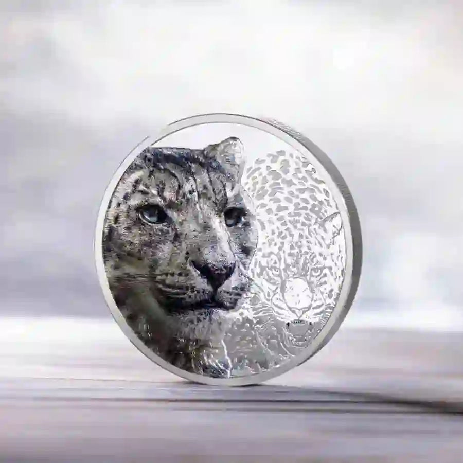 2024 Mongolia Snow Leopard 3oz Silver Proof Ultra HR Coin