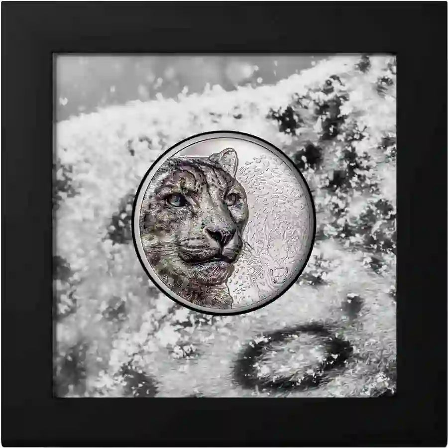 2024 Mongolia Snow Leopard 3oz Silver Proof Ultra HR Coin