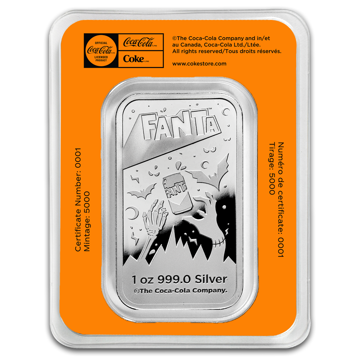 2026 PAMP Fanta Halloween 1oz Silver Proof-Like Coloured Bar